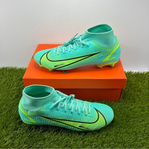 Mens 12 Nike Mercurial Superfly 8 Academy MG Dynamic Teal/Turquoise CV0843-403 - Picture 2 of 13